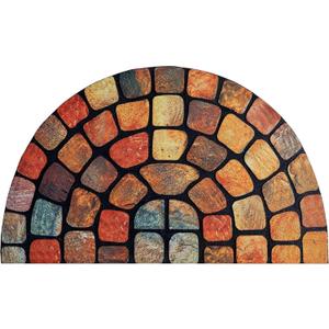 ubdyo Unique in Style Front Door Mat - Low Pile Front Door Mat Outside Entrance - Muddy Dirt Trapping Welcome Matt Outdoor - Rubber Backing Anti Slip Indoor Doormat Entrance, 30" x 17" (Orange)