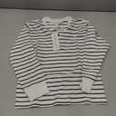 Janie and Jack Striped Henley Tee, Blue, 7, S