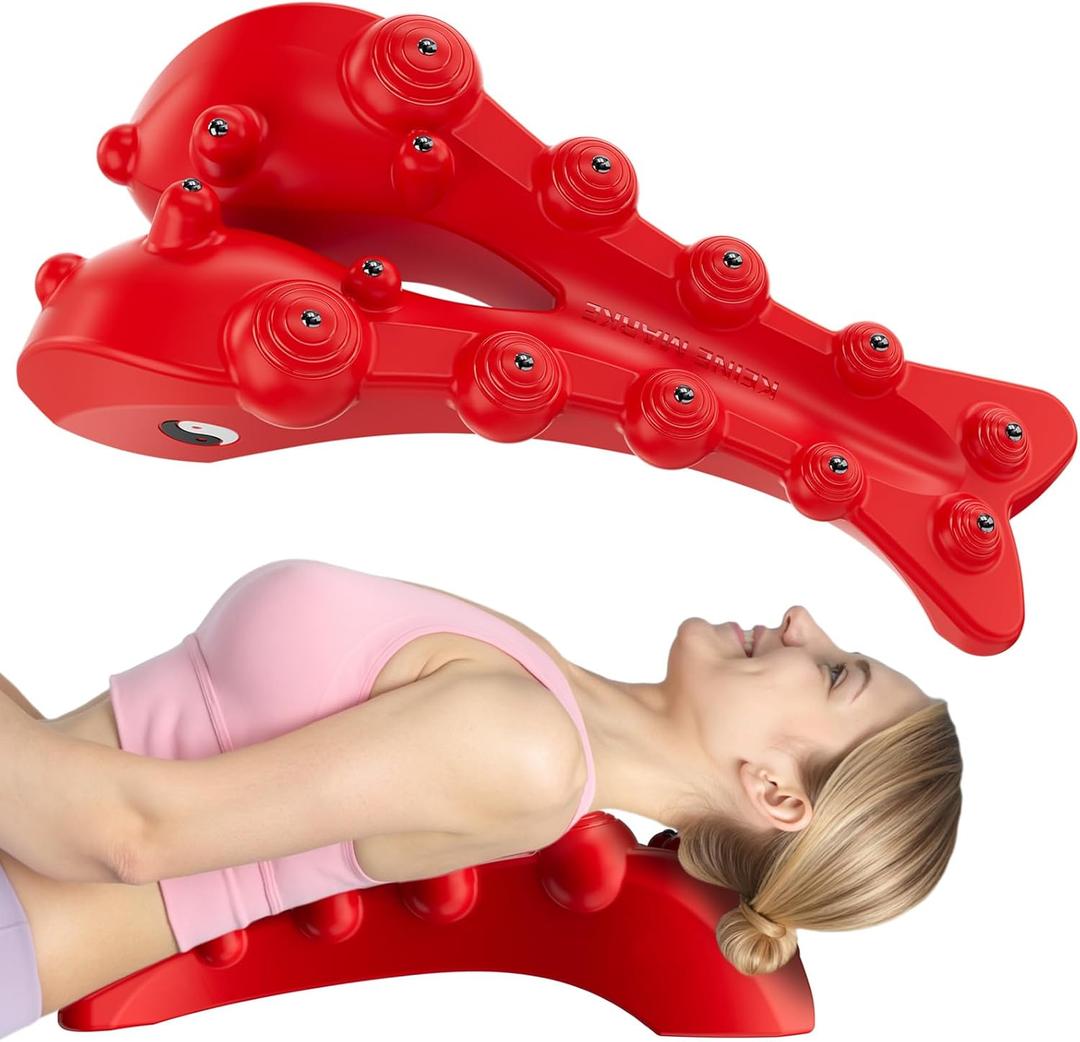 Trapezius Trigger Point Massager, Occipital Release Tool, Cervipoint Trigger Point Massager Silicone, Relieve Pain in The Diamond Shaped Muscles of The Neck and Upper Back (Cranberry)