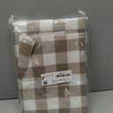 Smiry Rectangle Table Cloth, Waterproof Vinyl Tablecloth with Flannel Backing, Wipeable Buffalo Plaid Table Cover for Picnic, Indoor and Outdoor (Khaki & White, 54"x78")