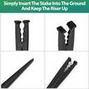 RedChili 100 Pack 1/4 Inch Drip Irrigation Support Stakes, Plastic, 5.68 Inch, Barb Connector, Ideal for 1/4-Inch Tubing, Indoor/Outdoor Use