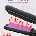 Steam Straighteners for Hair, Professional Salon Titanium Vapor Straightening Irons, High-end Salon Water Light Steam Flat Iron | 24 Hour Anti-frizz | Make Hair Smooth and Adds Shine, Black