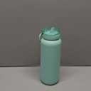 Ello Cooper 32oz Stainless Steel Water Bottle with Straw and Carry Handle, Double Walled and Vacuum Insulated Metal, Leak Proof Locking Lid with Soft Silicone Spout, Reusable, BPA Free, Yucca