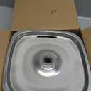 Veken Innovation Award Winner Stainless Steel Cat Water Fountain, 95oz/2.8L Automatic Pet Fountain Dog Water Dispenser with Replacement Filters & Silicone Mat, Gifts for Cats, Dogs (Silver) (95oz (Standard Fill))