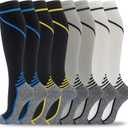 fenglaoda 8 Pairs Compression Socks for Men & Women 20-30 mmHg Knee High Nurse Pregnant Running Medical and Travel Athletic