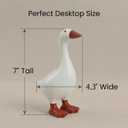 Desk Goose 7 inch, Mini Desktop Goose Statue Decor for Living Room Bedroom Bookshelf Coffe Table and Office Display