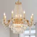 Large Crystal Chandelier 16-Light Modern Gold Round Chandeliers for Dining Room 27.6 in Luxury Contemporary Chandelier for Entryway Stairway Living Room Foyer Hotel UL Listed