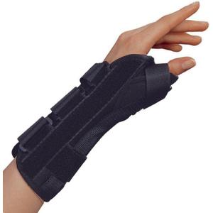 OTC Wrist-Thumb Splint, 8-Inch Adult for Men and Women, Lightweight Breathable, Black, Large