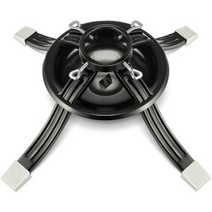 Roowest Christmas Tree Stand for Live Tree, Real Christmas Tree Base Dark Green Metal Holiday Xmas Tree Stands (L, Fits for 2-4.8 Inches Trunk, 1.5 Gallon)