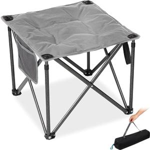 FUNDANGO Folding Camp Stool, 18.1 Inch Oversized Footrest, 400 lbs, Heavy Duty Portable Padded Stools, Non-Slip Seats & Carry Strap for Camping, Hiking, Backpacking, Fishing, Fishing, Travel, Beach, Picnic, Beach, Backyard, Garden, Yard, Lawn, Pool, Poolside, Patio, Porch, Deck