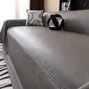 vctops Waterproof Thick PU Leather Sofa Covers for Sectional Sofa Luxury Couch Cover for Dogs Loveseat Covers Futon Cover L Shaped Cover Wipeable Couch Protector (Grey, 71"x102")