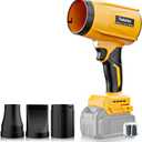 Cordless Leaf Blower Compatible with DeWalt 20V Battery (Tool Only), 800,000 RPM Brushless Turbo Jet Blower up to 60m/s Airflow, Lightweight 1.5 lbs Handheld Dust Blower for Patio, Lawn & Garage