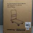 LEADALLWAY Foldable Push Cart Platform Cart 330lbs Capacity 4 Wheels 28.7x18.5x32.3inches White Small Flatbed Cart