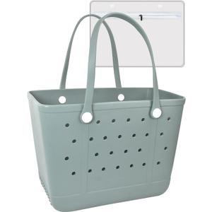 Beach Tote Bag for Women, Rubber Beach Bag Waterproof Sandproof, Extra Large EVA Tote Bag Boat Bag