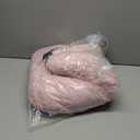 Pink Soft Cotton Travel Neck Pillow -Ergonomic Support for Child and Adult Car Seats, Cozy Compact Pillow for Long-Distance Travel Essentials