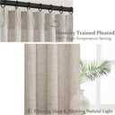 Taupe Pinch Pleated Thick Linen Curtains 90 Inches Long for Living Room, Spring Summer Sheer Greyish Brown Light Filtering Viral Drapes Privacy Window Burg 40 x 90 Inch Length 2 Panels Set Back Tab