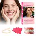 Denture Do it Yourself Full Set of Top and Bottom Fake Teeth, for Improve Smile, DIY Kit Easy and Convenient, Fake Teeth Repair Missing Teeth, Protect Your Teeth-ZZ2