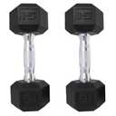 Saorzon Dumbbells Set of 2 , 15 LBs, Exercise Fitness Dumbbell for Home Gym Free Weights Hand Hex Dumb Bells