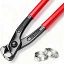 Ear Clamp Pliers 9 Inch Hose Clamp Crimping Tool Carbon Steel Pinch Clamp Pliers Install Remove Clamp Nail Puller Tool for repairing pipes, fuel lines