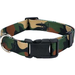 Country Brook Petz - Woodland Camo Everyday Dog Collar - Made in The U.S.A. - Camouflage Collection Featuring Rugged Design, One Size