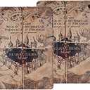 Case for Amazon Kindle Fire HD 8 & 8 Plus Tablet (12th/10th Generation, 2024/2022/2020 Release), PU Leather Folding Stand Shell Shockproof Soft TPU Cover, Magic Map Vintage