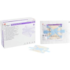 Tegaderm 3M Silicone Foam Border Dressing 4" x 4" (Box of 10), 90641