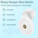 Ear Plugs for Sleeping Noise Cancelling, Dual-Core Filter, Reusable Hearing Protection Up to 48dB Noise Reduction, Flexible Silicone Ideal for Sleep, Focus, (White, One Size)