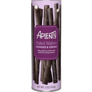 Amazon Brand - Aplenty, Cookies & Cream Rolled Wafers, 5 oz (EXP 08/13/26)