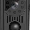 Andoer 1080P HD Body Mounted Camera Portable Video Recorder Hidden Camera with Auto Night Vision Large Battery Capacity 120Wide Angle with Back Clip Bracket Base