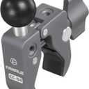 FANAUE Handlebar Base Mount Strong Rod Clamp with 1'' Ball for Rails 0.5" to 2.0" in Diameter, Compatible with RAM Mounts B Size Double Socket Arm & Bike Motorcycle Phone Mount Holder