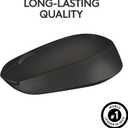 Logitech M170 Wireless Mouse for PC, Mac, Laptop, 2.4 GHz with USB Mini Receiver, Optical Tracking, 12-Months Battery Life, Ambidextrous - Black