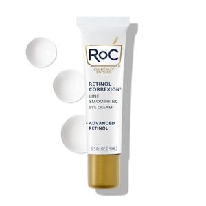 RoC Retinol Correxion Under Eye Cream for Dark Circles & Puffiness, Daily Wrinkle Cream, Anti Aging Skin Care Treatment Women and Men, 0.5 oz 