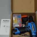 PULITUO 12V Blue Cordless Drill Set - Power Drill Kit with Battery and Charger, 3/8-Inch Keyless Chuck, Built-in LED, 21+1 Torque Setting