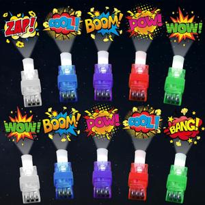CHUNNIN 36 PCS Super Theme Hero Party Favors Hero LED Light Up Finger Lights, Glow in the Dark Hero Party Finger Light Bulk for Chriatmas Goodie Treat Bags Stuffers Super Birthday Party Supplies