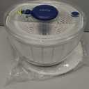 Sur La Table Kitchen Essential 6.3 Qt Salad Spinner, Fruit Wahser, Fruit Washing Bowl with Strainer, Vegertable Cleaner, Salad Cleaner, Lettuce Washer - Navy Blue