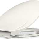 Toilet Seat Elongated,Toilet Seat with QuickRelease And QuickAttach, Plastic Toilet Seat with Soft Close,Easy Install and Clean  White