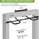 NOWAKE New Version Multi-Grip Pull up bar For Doorway,330lbs Heavy Duty 47.3 Inch Extra Width Portable Functional Ergonomic Design Door Frame Pull Up Bar With USA Patent For Home Gym Exercise