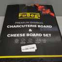 Portable Travel Charcuterie Board with Lid, Bamboo Charcuterie Cheese Board with Cover Accessories Gift Set, Large Covered Charcuterie Box Serving Tray Board Platter 7 Compartment Traveling Christmas