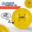 PIXA Propick 40 Unisphere Premium Outdoor Pickleball - USAPA Approved, Tournament Play, Durable Outdoor Pickleballs, Consistent Bounce,Smooth Flight,Competitive Play,Bright Yellow/Green,Pack of 3,6,12