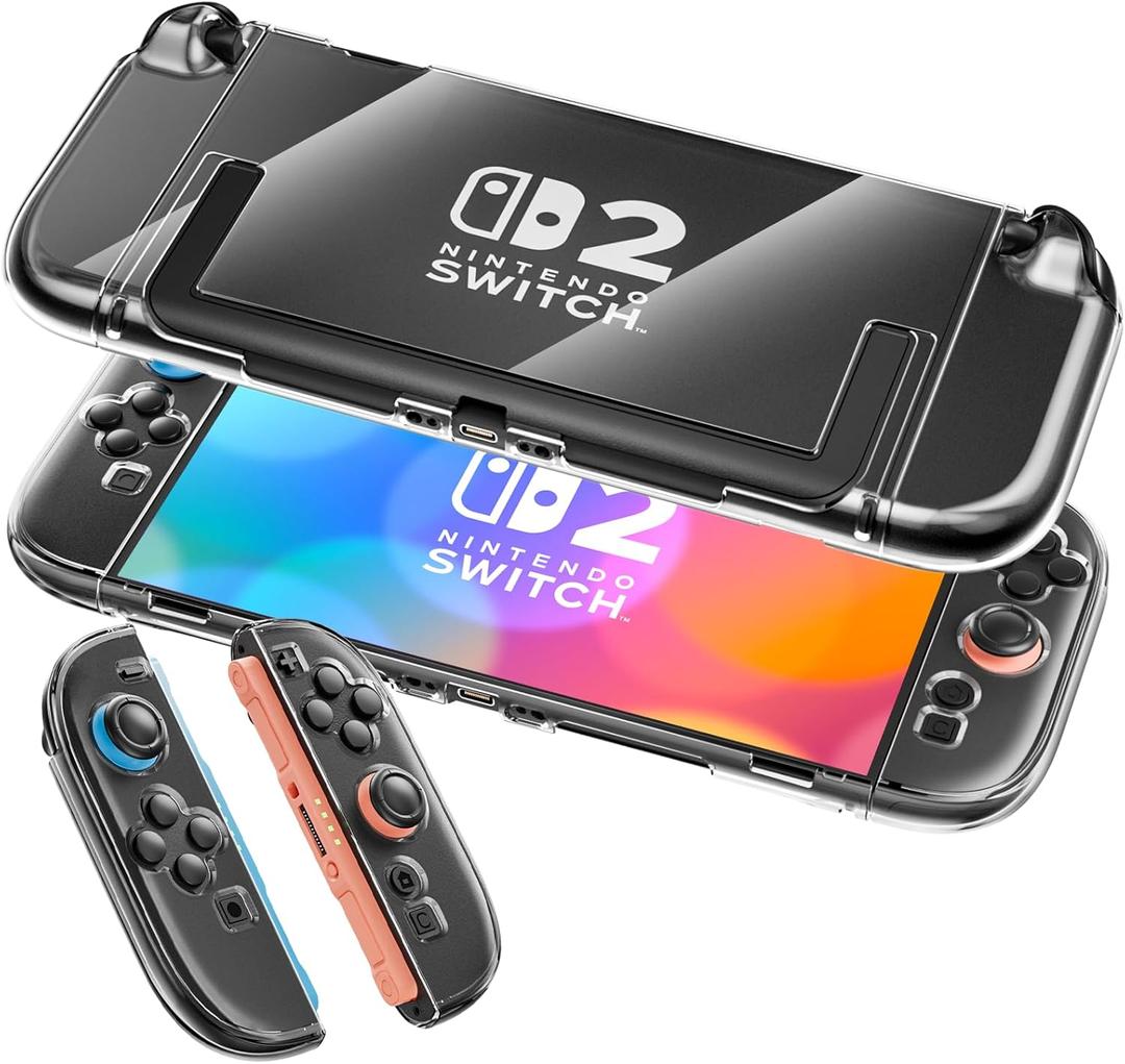 Dockable Case for Nintendo Switch 2-1:1 Precision Cutouts, Full Coverage Shockproof Hard Protective Switch 2 Case Shell, Compatible with Nintendo 2 Dock