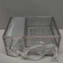 Vellon Vintage Glass Jewelry Box with Drawers, Makeup Desktop Organizer Drawer, Cosmetic Storage, Glass Box for Bracelet/Necklace/Ring/Cosmetic, Keepsake Box, Silver Stainless Steel Frame