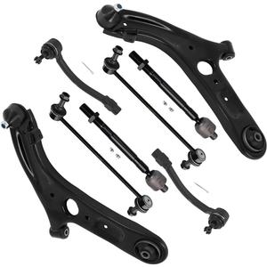 8pc Set Front Lower Control Arm Ball Joint Tie Rod End Sway Bar for Hyundai | for Elantra 2011-2016, for Elantra GT 2014-2017, for Veloster 2012-2017, Suspension Kit OE Quick Fit Replacement