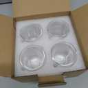 Double Walled Espresso Cups Set of 4 (50% Thicker), 3 Ounce Clear Expresso Coffee Mugs, Espresso Shot Glasses, Double Wall Insulated Espresso Cups Suit for Espresso Machine, Microwave Safe