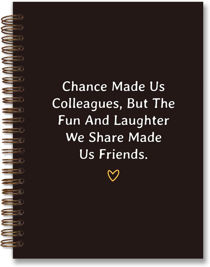 Farewell Gifts for Coworkers,Coworker Leaving Gifts for Women,Office Supplies Leadership Gifts,College Ruled Hardcover Spiral Notebook, 5.58.3