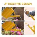yourjoy Metal Watering Can, One Gallon Watering Cans Stainless Steel for Outdoor Indoor Garden Plants Watering (Yellow)