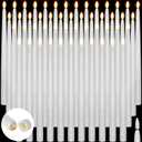 50 Pcs Flameless Taper Candles Battery Operated Bulk 12.4 Inch LED Flickering Flameless Candlesticks Realistic Candle Lights for Home Dinner Wedding Church Christmas Decor