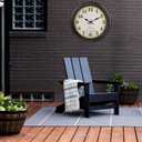 Large Outdoor Clocks Waterproof with Thermometer Combo Vintage Wall Clock Decor for Bathroom Patio Pool Garden(16 Inch)