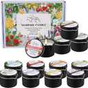 12-Pack Massage Candle Set - Low Temperature Soy Wax Melts into Silky Smooth Massage Oil, 1oz Aromatherapy Candles for Couples, Home Spa, Relaxation & Romantic Gifts (12 Scents)
