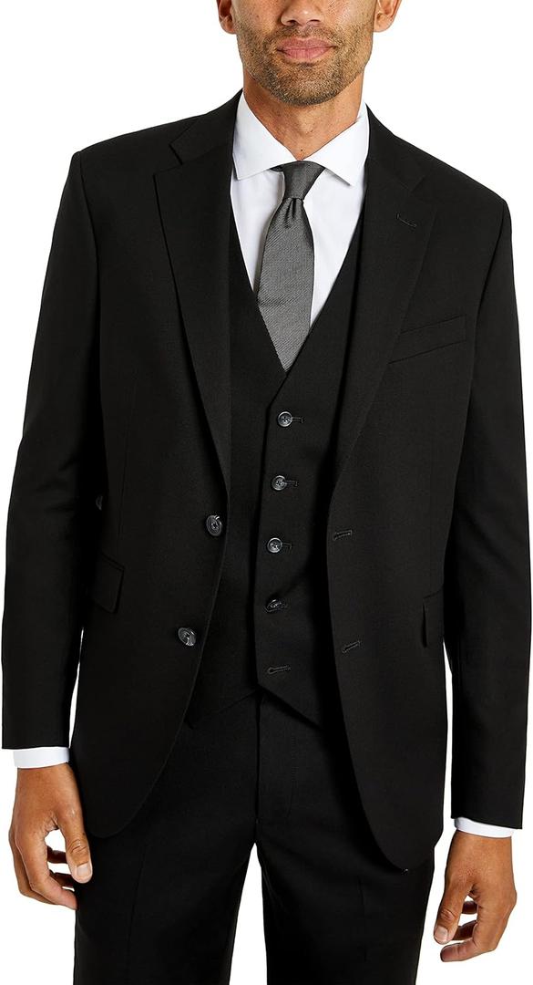 Kenneth Cole REACTION Men's Suit Jacket, Black, 42 Long