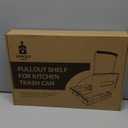 Pull Out Trash Can Under Cabinet Shelf - Under Sink Trash Can Pull Out Slider for 3040 Quart Cans Up to 125 lb - Cabinet Trash Can Pull Out Kit w/Garbage Bag Holder - (Can Not Included)
